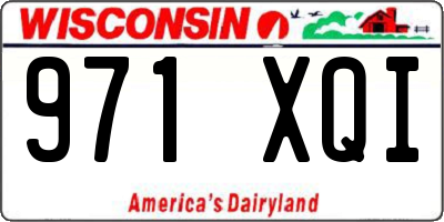 WI license plate 971XQI