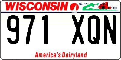 WI license plate 971XQN