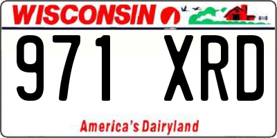 WI license plate 971XRD