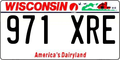 WI license plate 971XRE