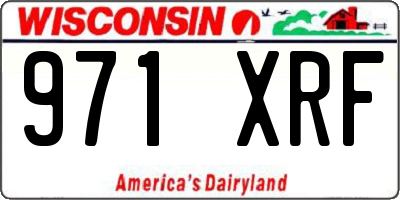 WI license plate 971XRF