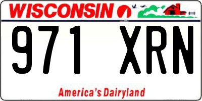 WI license plate 971XRN