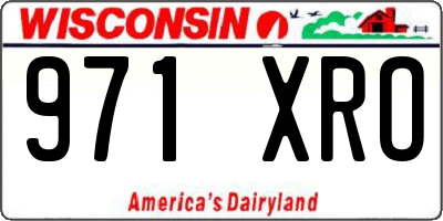 WI license plate 971XRO