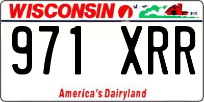 WI license plate 971XRR