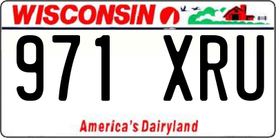 WI license plate 971XRU