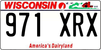 WI license plate 971XRX