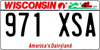 WI license plate 971XSA