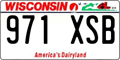 WI license plate 971XSB