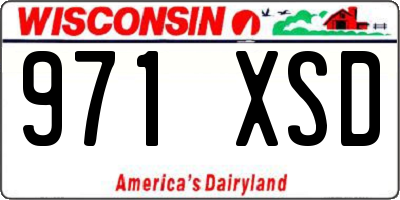 WI license plate 971XSD