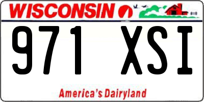 WI license plate 971XSI