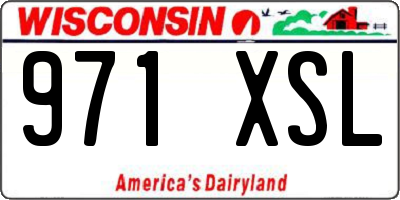 WI license plate 971XSL