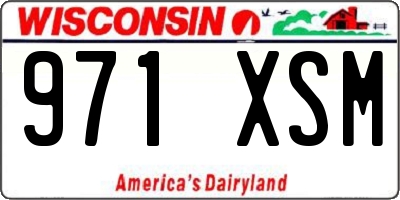 WI license plate 971XSM