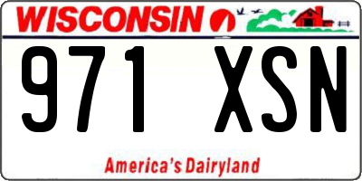 WI license plate 971XSN