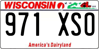 WI license plate 971XSO