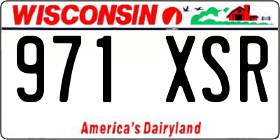 WI license plate 971XSR