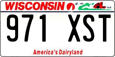 WI license plate 971XST