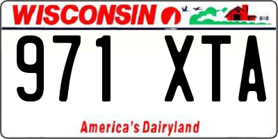 WI license plate 971XTA