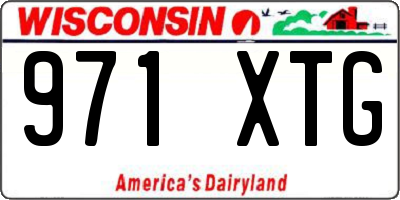 WI license plate 971XTG