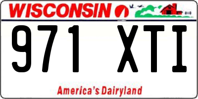 WI license plate 971XTI