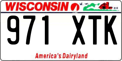 WI license plate 971XTK