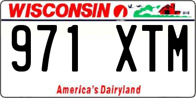 WI license plate 971XTM