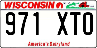 WI license plate 971XTO