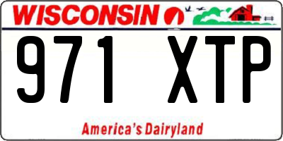 WI license plate 971XTP
