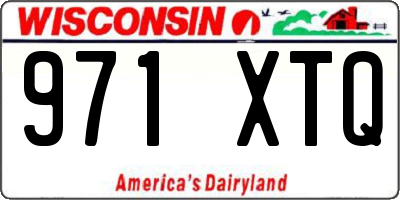 WI license plate 971XTQ