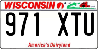 WI license plate 971XTU