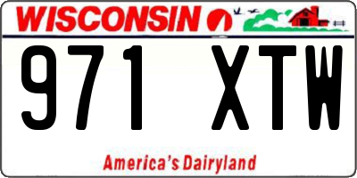 WI license plate 971XTW
