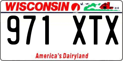 WI license plate 971XTX