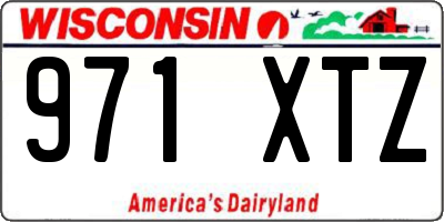 WI license plate 971XTZ