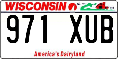 WI license plate 971XUB