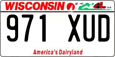 WI license plate 971XUD