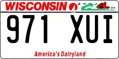 WI license plate 971XUI