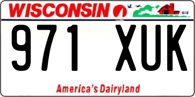 WI license plate 971XUK
