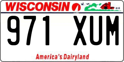 WI license plate 971XUM