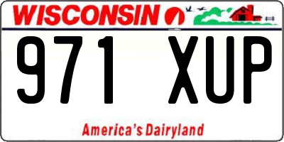 WI license plate 971XUP