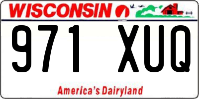 WI license plate 971XUQ