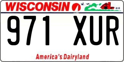 WI license plate 971XUR
