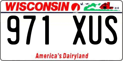 WI license plate 971XUS