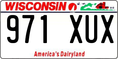WI license plate 971XUX
