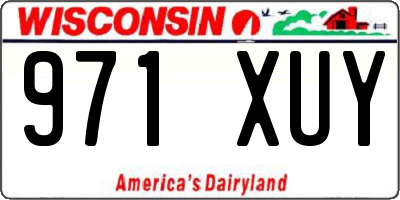 WI license plate 971XUY