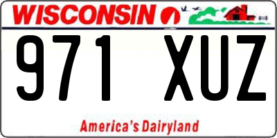 WI license plate 971XUZ