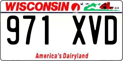 WI license plate 971XVD