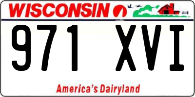 WI license plate 971XVI