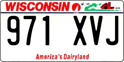 WI license plate 971XVJ