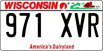 WI license plate 971XVR