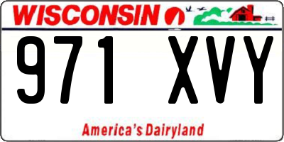 WI license plate 971XVY
