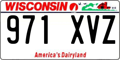 WI license plate 971XVZ